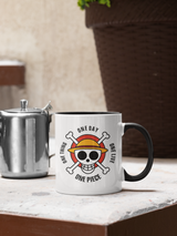Tasse Comic Motivtasse One Piece rot Tasse mit Spruch "One Piece - One Day"