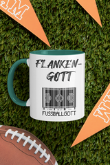 Tasse Sport oder Fan Tasse Fussball Fußballgott "Flankengott"