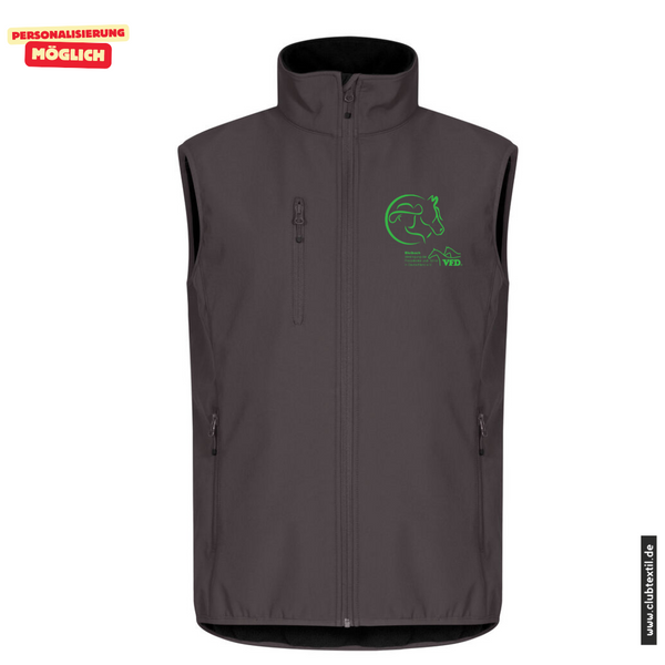 Clique CLASSIC SOFTSHELL VEST - Herren - Dark Grey - VFD e.V. - Bleibach
