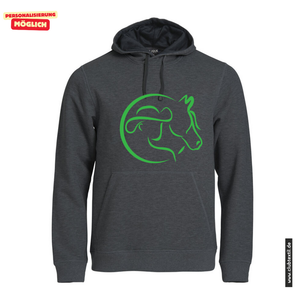 Clique CLASSIC-HOODY - Erwachsene - Anthracite Melange - VFD e.V. - Bleibach
