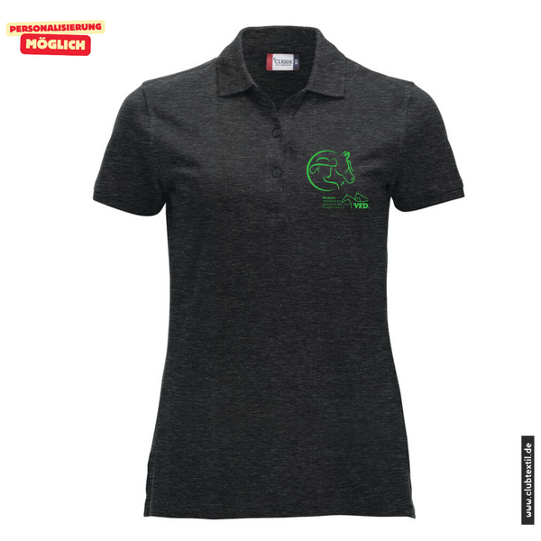 Clique CLASSIC MARION POLO - Damen - Anthracite Melange - VFD e.V. - Bleibach