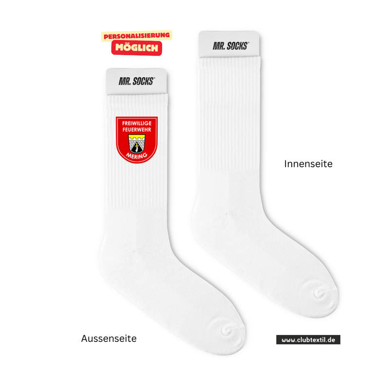 CT Tennissocken Freiwillige Feuerwehr Mering - weiß/weiß/rot