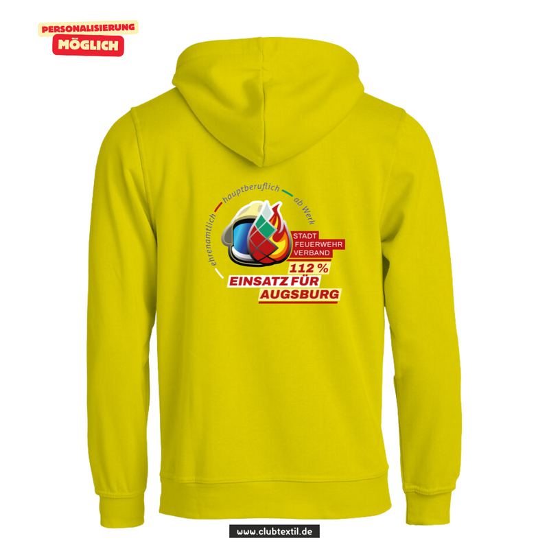 Clique BASIC Hoody - Unisex - gelb - V 1 - Feuerwehrverband Augsburg