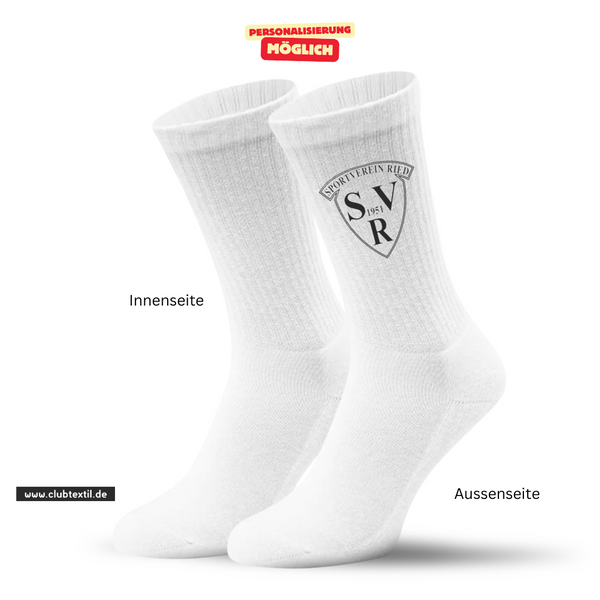 CT Tennissocken SV Ried e.V. - weiß/weiß/schwarz