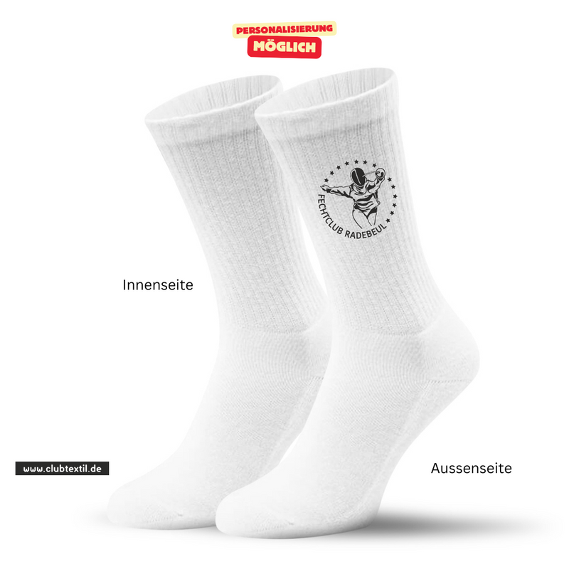 CT Tennissocken FC Radebeul e.V.- weiß/weiß/schwarz