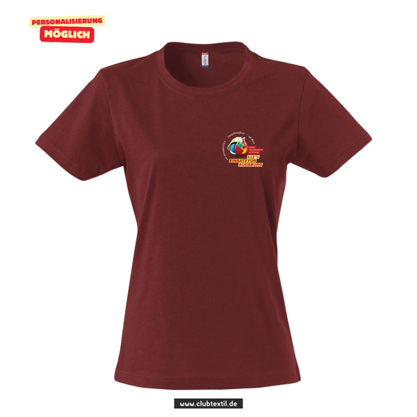 Clique BASIC-T Damen - bordeaux - V 2 - Feuerwehrverband Augsburg