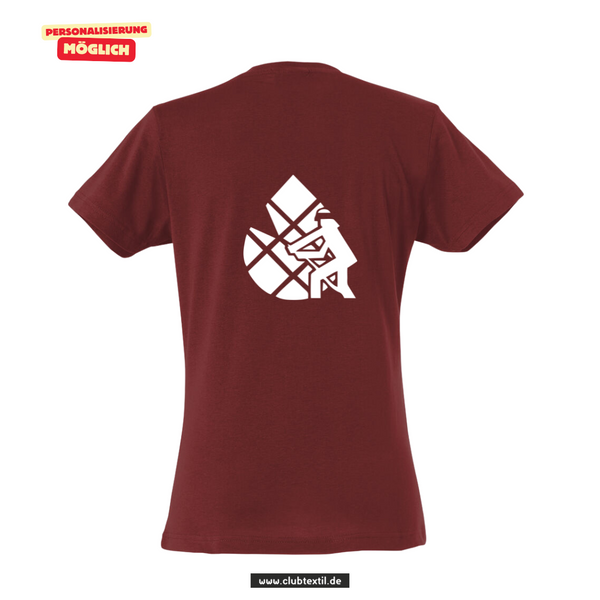 Clique BASIC-T Damen - bordeaux - V 2 - Feuerwehrverband Augsburg