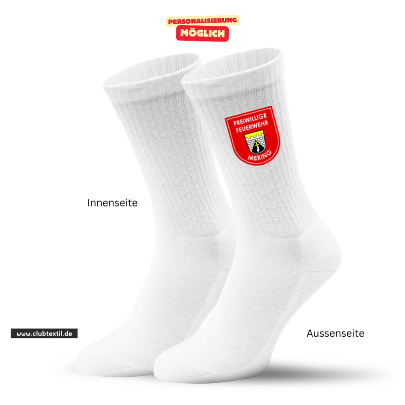 CT Tennissocken Freiwillige Feuerwehr Mering - weiß/weiß/rot