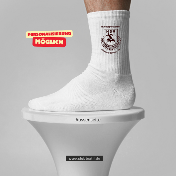 CT Tennissocken HSV Nürnberg-Schwaig e.V. - weiß/weiß/schwarz