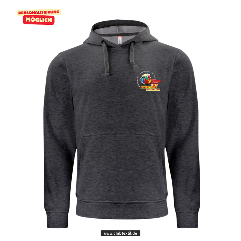 Clique BASIC Hoody - Unisex -antrazit - V 2 - Feuerwehrverband Augsburg