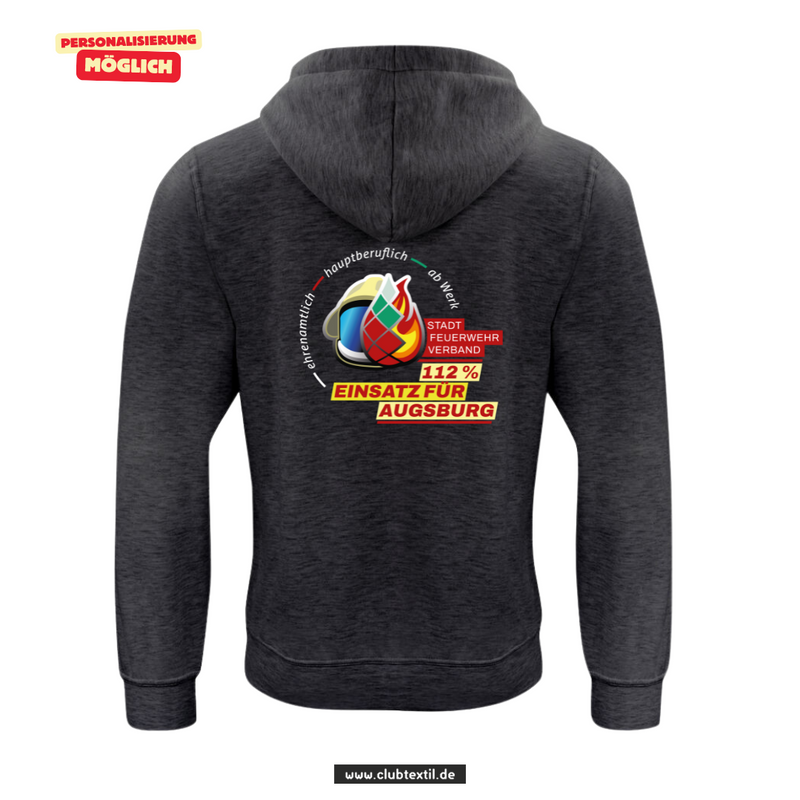 Clique BASIC Hoody - Unisex -antrazit - V 1 - Feuerwehrverband Augsburg