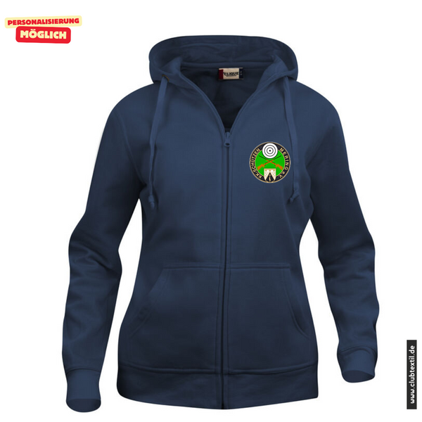 Clique BASIC-HOODY FULL ZIP - Damen - marine -  KK-Schützen Mering e.V.