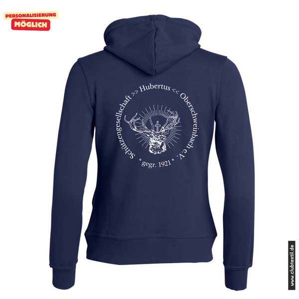 Clique BASIC-HOODY FULL ZIP - Damen - marine - SG Hubertus Oberschweinbach