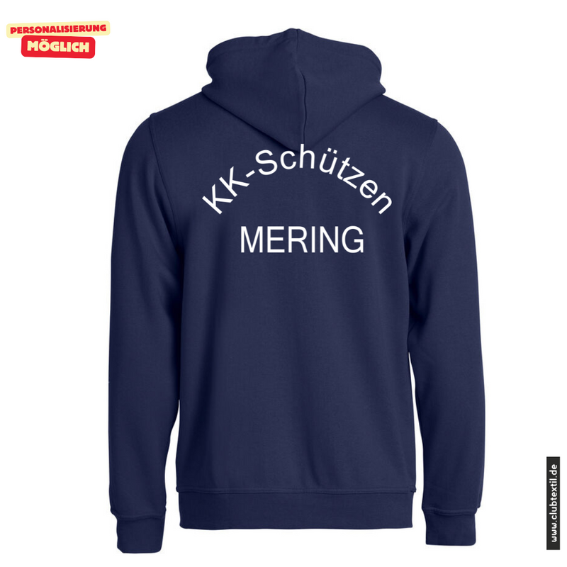 Clique BASIC-HOODY FULL ZIP - Herren - marine - KK-Schützen Mering e.V.