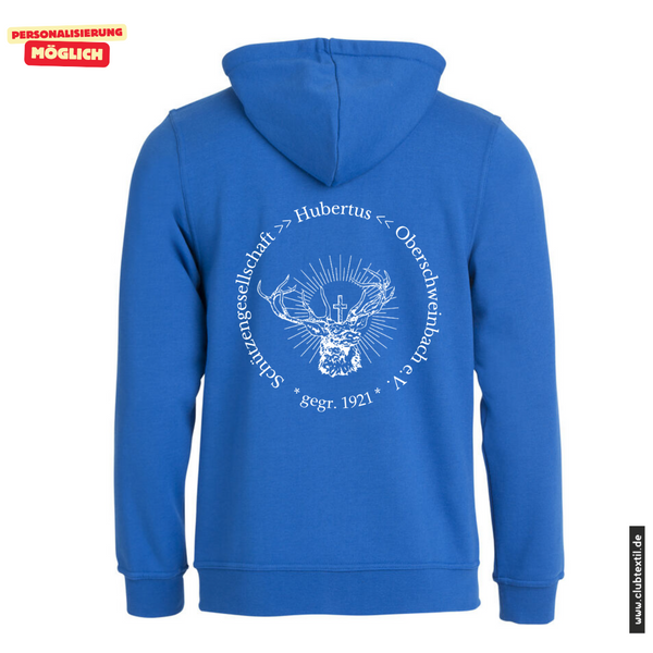 Clique BASIC-HOODY FULL ZIP - Herren - royal - SG Hubertus Oberschweinbach