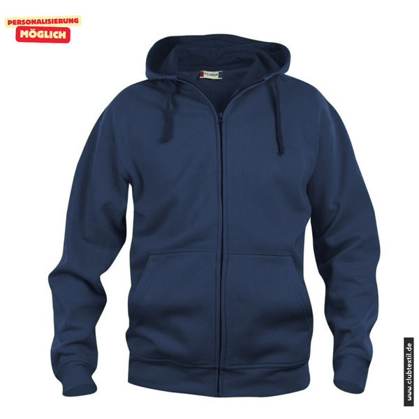 Clique BASIC-HOODY FULL ZIP - Herren - marine - SG Hubertus Oberschweinbach