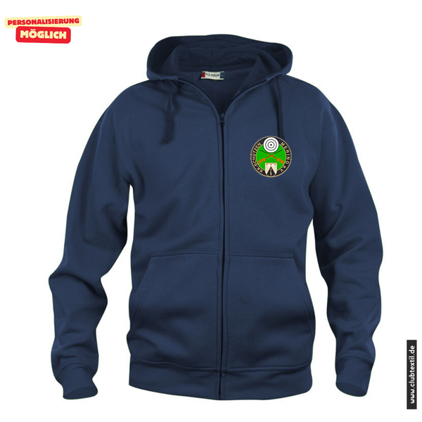 Clique BASIC-HOODY FULL ZIP - Herren - marine - KK-Schützen Mering e.V.