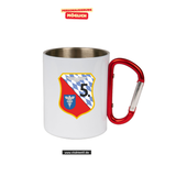 CT Edelstahl-Tasse mit Karabiner Trek - weiß - 5./OSLw