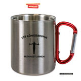 CT Edelstahl-Tasse mit Karabiner Trek - silber - TSV Königsbrunn Männer Turnen