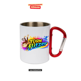 CT Edelstahl-Tasse mit Karabiner Trek - weiß - TSV 1862 Friedberg e.V. - Turnflitzer