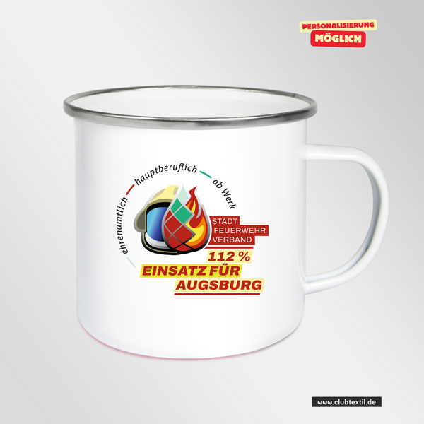 CT Emailletasse - Feuerwehrverband Augsburg