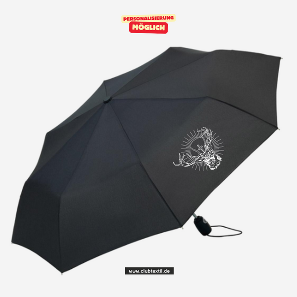 FARE Mini-Taschenschirm - schwarz - SG Hubertus Oberschweinbach