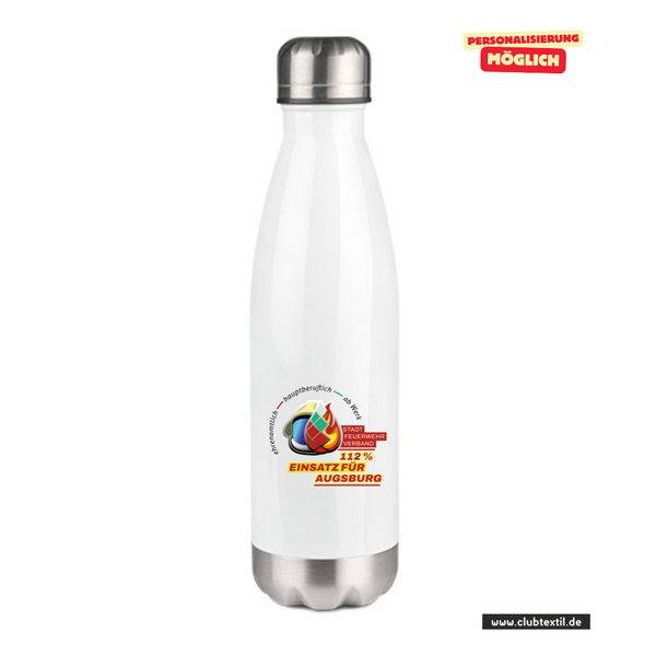 CT Thermosflasche - weiß - Feuerwehrverband Augsburg