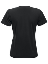 Clique NEW CLASSIC-T Damen - schwarz - silbernes Logo