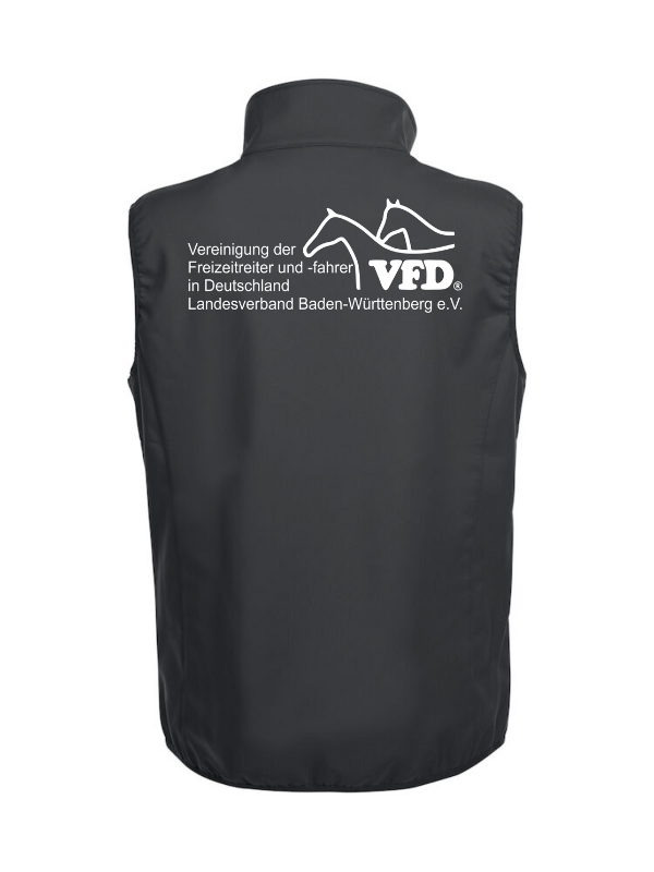 Clique BASIC SOFTSHELL VEST Herren - VFD e.V. - Baden-Württemberg - Druck beidseitig