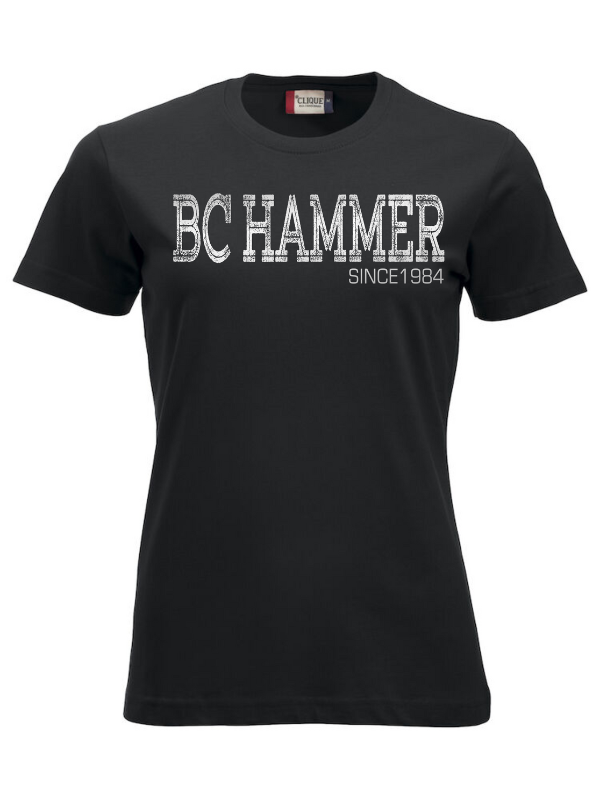 Clique NEW CLASSIC-T Damen - schwarz - silbernes Logo