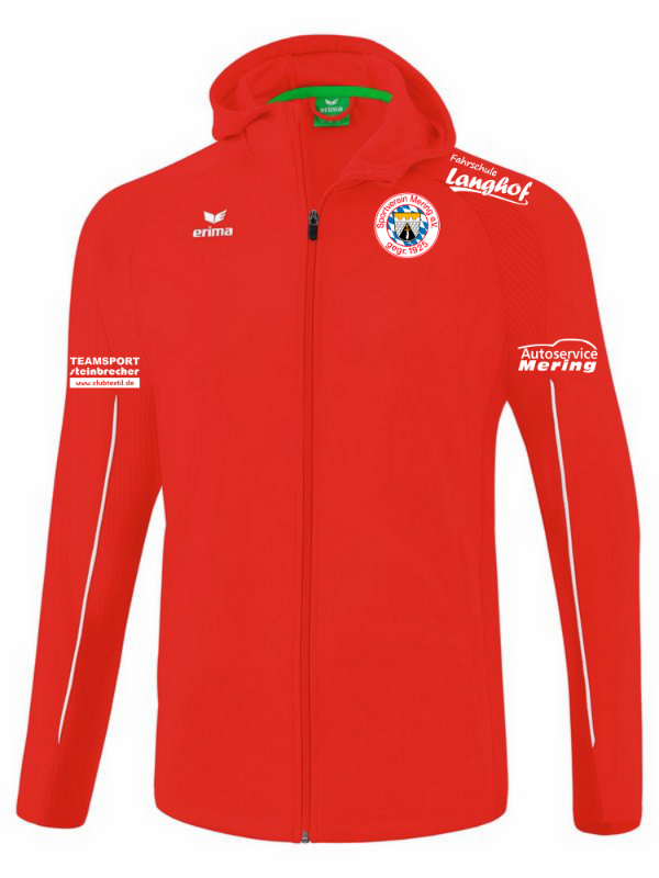 Erima LIGA STAR Trainingsjacke mit Kapuze rot Unisex