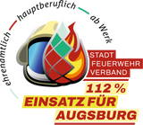 Daiber Schlauchschal - schwarzgrau meliert - Wappen - Feuerwehrverband Augsburg
