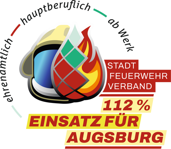 CT Badelatschen Feuerwehrverband Augsburg - schwarz/weiß - Logo