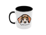 Tasse Tiertasse Hundetasse Dackel Tasse mit Spruch "Together Forever"