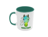 Tasse Tiertasse Pferdetasse Pferd mit Spruch "HorsePower"