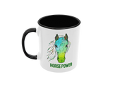 Tasse Tiertasse Pferdetasse Pferd mit Spruch "HorsePower"