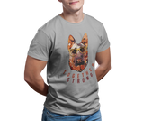 T-Shirt Unisex Hunde T-Shirt Schäferhund mit Spruch "Together Strong"