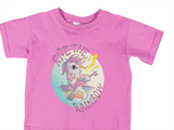 T-Shirt Kinder Kinder T-Shirt Einhorn Pink mit Spruch "Ride The Rainbow" 3 Farbstellungen