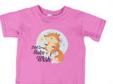 T-Shirt Kinder Kinder T-Shirt Fuchs mit Spruch "Make a Wish" 3 Farbstellungen