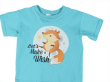 T-Shirt Kinder Kinder T-Shirt Fuchs mit Spruch "Make a Wish" 3 Farbstellungen
