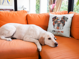 Kissen Hunde Motivkissen Bulldoge mit Spruch "Follow Me"