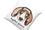 Kissen Hunde Motivkissen Dackel mit Spruch "Together Forever"