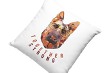 Kissen Hunde Motivkissen Schäferhund mit Spruch "Together Strong"