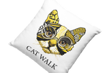 Kissen Katzen Motivkissen Katze mit Spruch "Cat Walk"