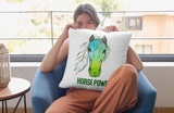 Kissen Pferde Motivkissen Pferd mit Spruch "HorsePower"