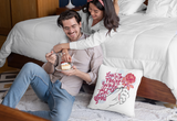 Kissen Liebe Kissen für Verliebte mit Spruch "Love ist the Flower"