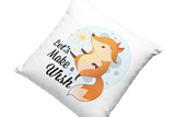 Kissen Kinder Motivkissen Fuchs mit Spruch "Make a Wish"
