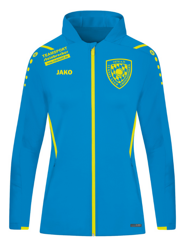 Jako CHALLENGE Trainingsjacke mit Kapuze blau Damen