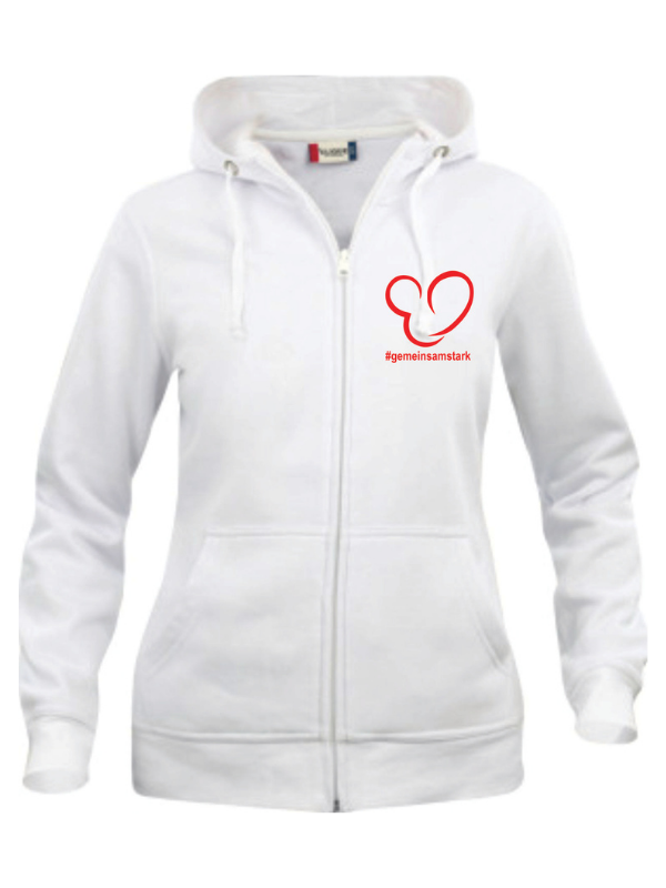 Clique BASIC Hoody Full zip Damen weiß