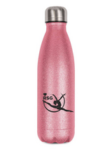 CT Glitzer-Thermoflasche "I love RSG" - Tänzerin springend - rosa